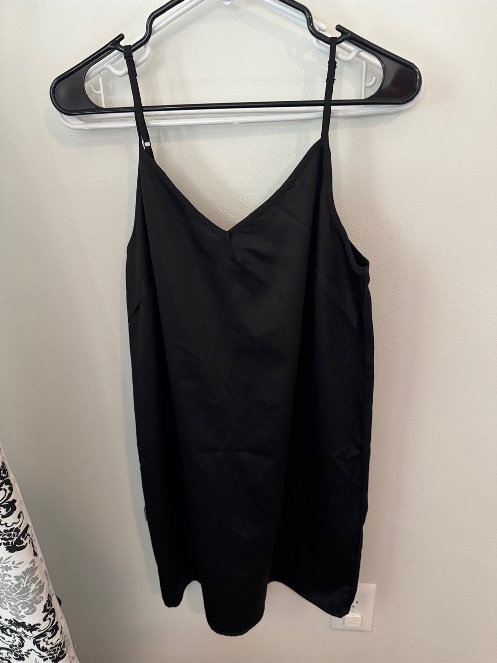 Classic Black V-Neck Slip Dress - Women